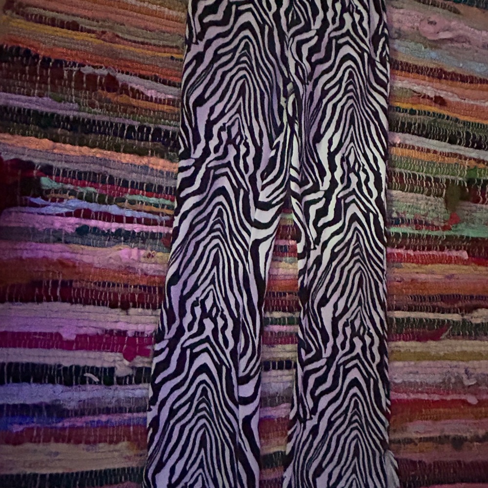 zebra dress pants